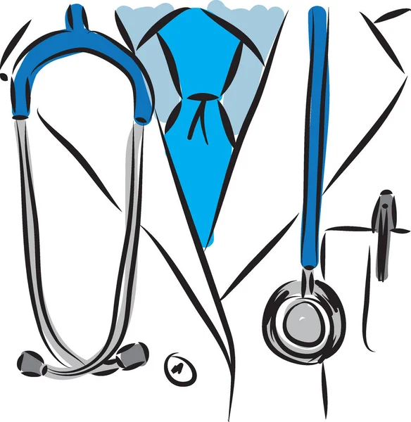 Médecin illustration vectorielle médicale — Image vectorielle