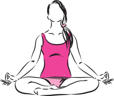 kadın Bayan fitness vektör çizim