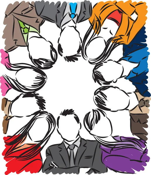 Groupe de gens d'affaires illustration — Image vectorielle