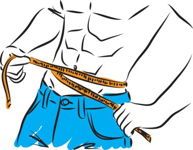  fitness adam kaybetmek ağırlık illüstrasyon