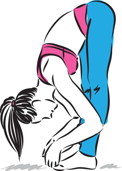 Fitness Frau Vektor Illustration — Stockvektor