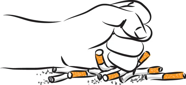 終了喫煙のベクトル図 — ストックベクタ