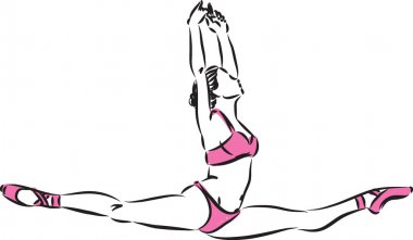  kadın vektör dansçı çizim