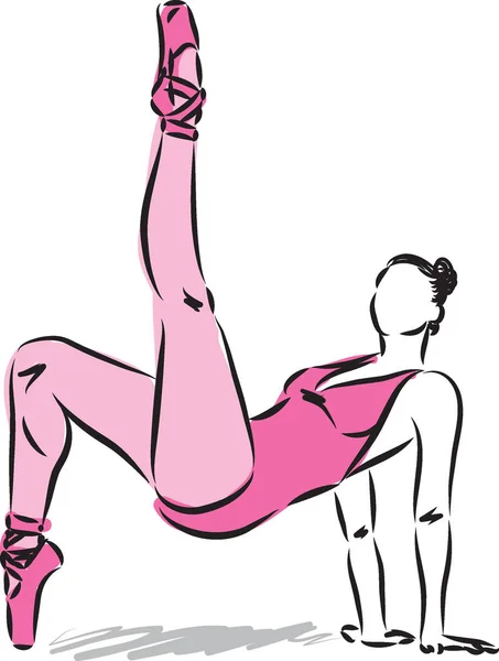 ダンサー女性 3 ベクトル図 — ストックベクタ