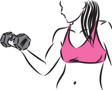 Fitness kadın vektör çizim