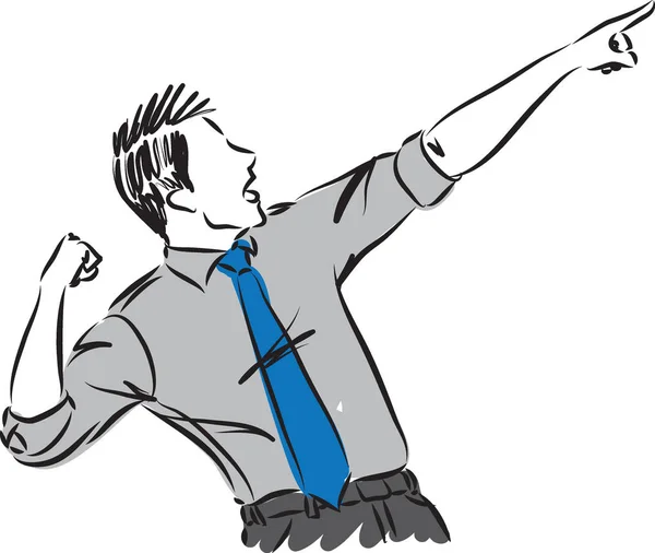 Illustration vectorielle de geste d'homme d'affaires — Image vectorielle