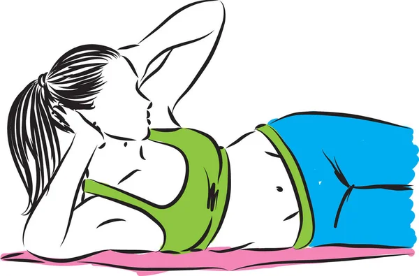 Fitness kadın vektör çizim
