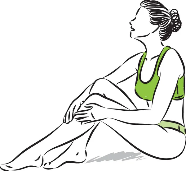 肌ケア女性のベクトル図 — ストックベクタ