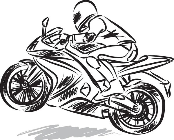 Biker man illustration vectorielle . — Image vectorielle