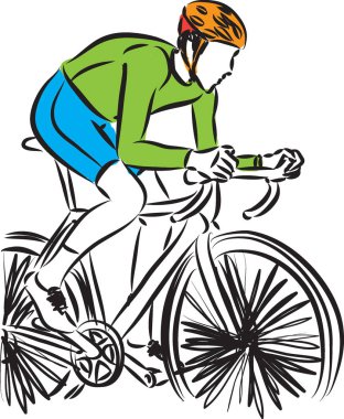  Bisiklet binici vektör çizim