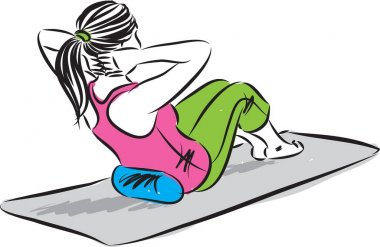 Fitness kız vektör çizim