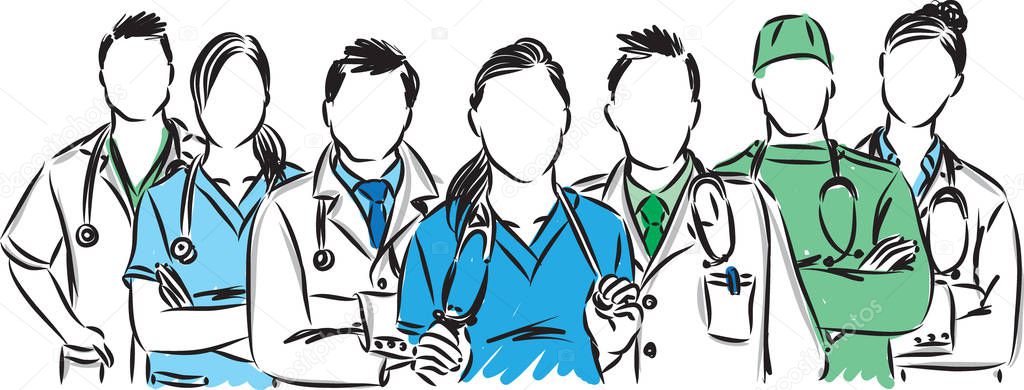 medic staff vector illustration
