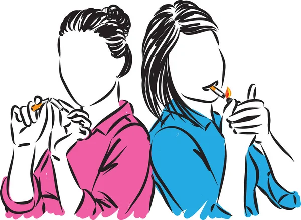 Sigara Içilen Içilmeyen Fikir Illüstrasyon Vektör — Stok Vektör