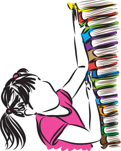 Κοριτσάκι Πετσέτα Διανυσματικά Εικονογράφηση Βιβλίων — Διανυσματικό Αρχείο