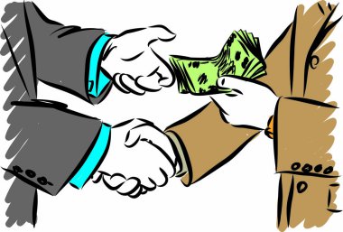 İş adamı para vektörü illüstrasyonu veriyor