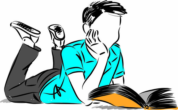 Векторная иллюстрация детского чтения
