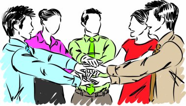 İş adamları takım çalışması konsept vektör çizimi