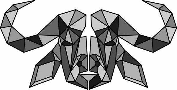 Buffel Geometrische Vorm Vector Illustratie — Stockvector