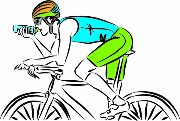 Radfahrer Mann Vektor Illustration — Stockvektor