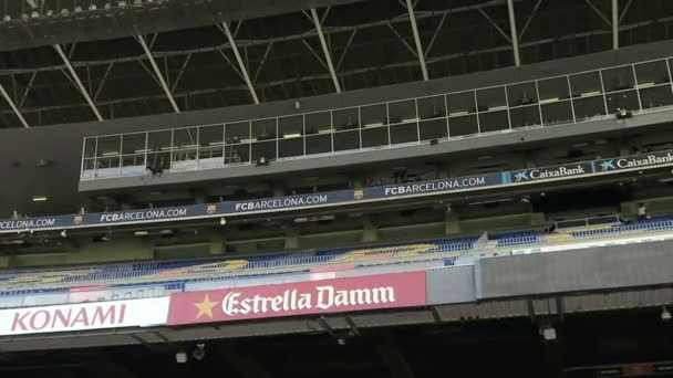 Barcelona, spanien - 25. september 2016: barcelona fc camp nou football stadion. — Stockvideo