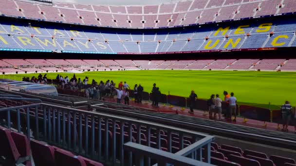 Barcelona, İspanya - 25 Eylül 2016: Barcelona Fc Camp Nou Stadyumu. — Stok video