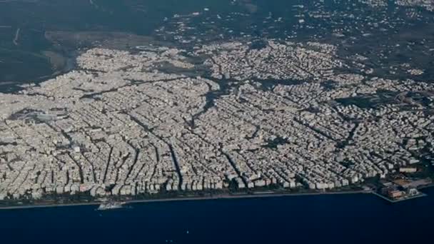 Thessaloniki, Greece aerial view. — Stock Video