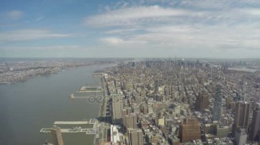 New York panoramik manzarası üzerinden bir Dünya Ticaret Merkezi Gözlemevi.