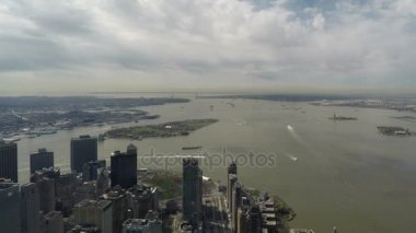 New York panoramik manzarası üzerinden bir Dünya Ticaret Merkezi Gözlemevi.