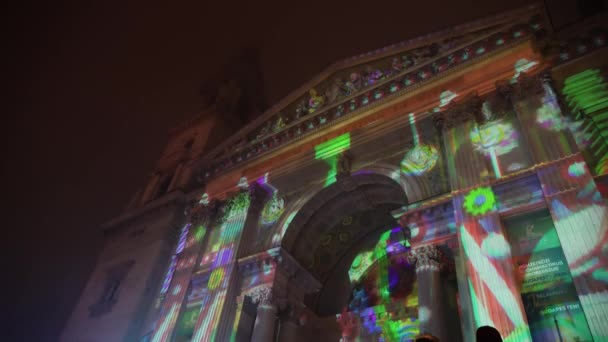 Budapeşte Macaristan Aralık 2019 Canlandırılmış Gösteriyle Stephen Meydanı Nda Noel — Stok video