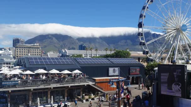 Кейптаун Південна Африка Грудня 2019 Туристи Уздовж Набережної Вікторії Альфреда — стокове відео
