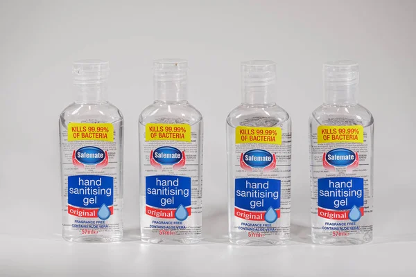 Thessaloniki Greece March 2020 Alcohol Based Hand Sanitizer Antiseptic Gels — Stock Fotó