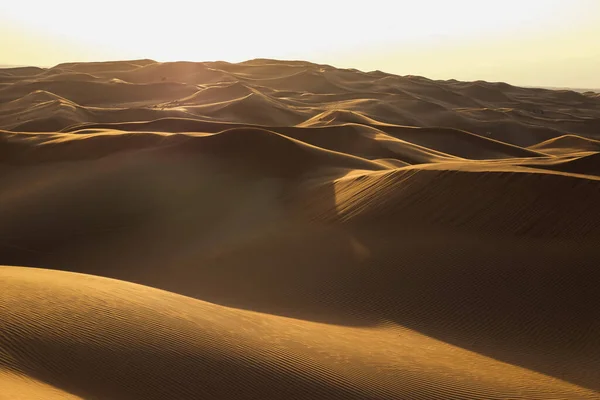 Woestijnlandschap Rub Khali Woestijn Textuur Van Zandduinen Woestijn Geel Oranje — Stockfoto