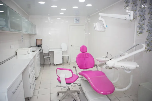 Interior of a dental office in a private clinic. Advanced medical equipment and tools for dental treatment and prosthetics