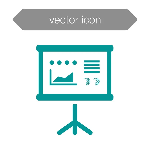 Значок доски презентации — стоковый вектор