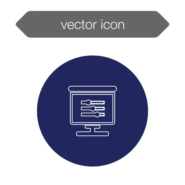 Presentatie bord pictogram — Stockvector