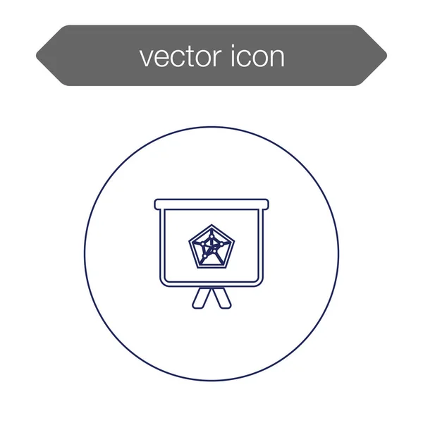 Icono del tablero de presentación — Vector de stock