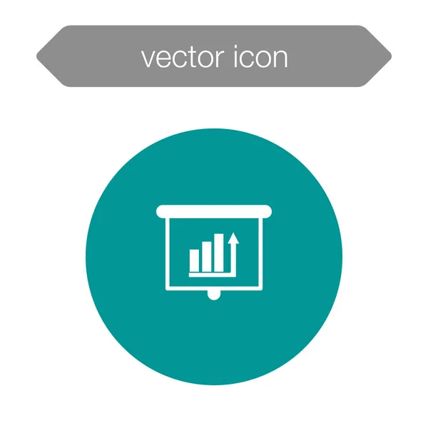 Значок доски презентации — стоковый вектор