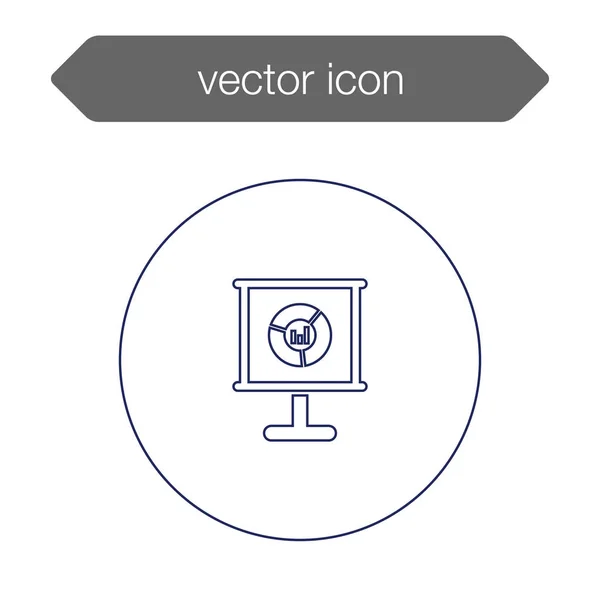 Icono del tablero de presentación — Vector de stock