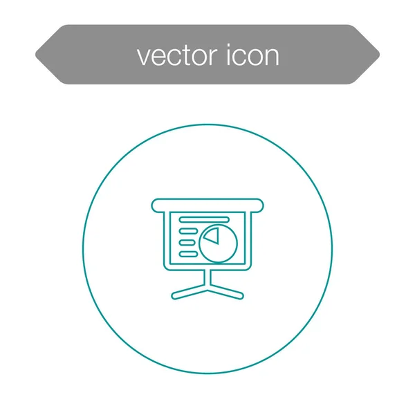 Presentation board icon — Stock Vector