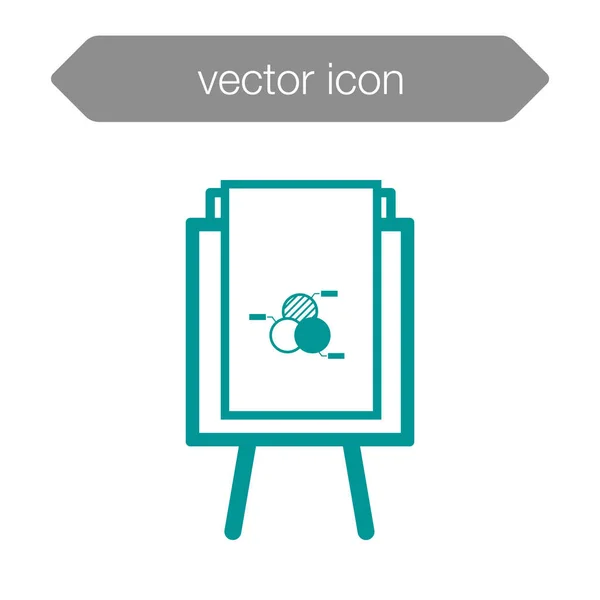 Presentation board icon — Stock Vector