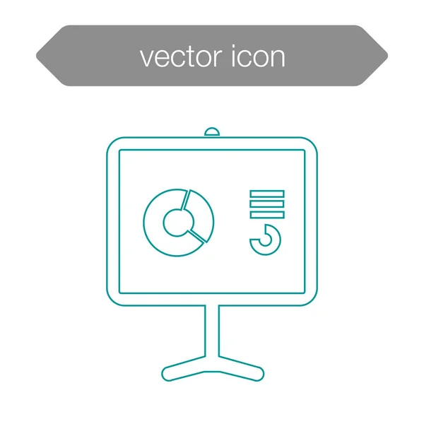 Icône de tableau de présentation — Image vectorielle