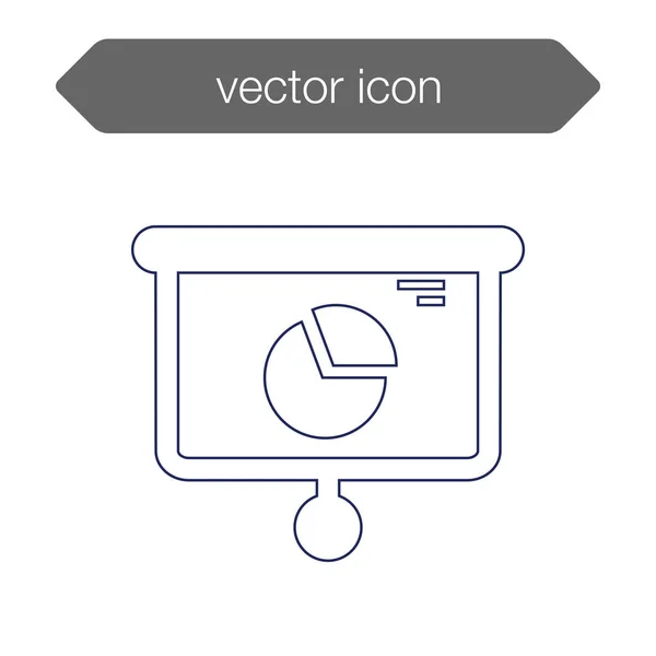 Presentation board icon — Stock Vector