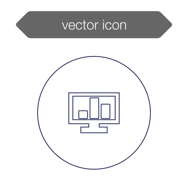 Presentation board icon — Stock Vector