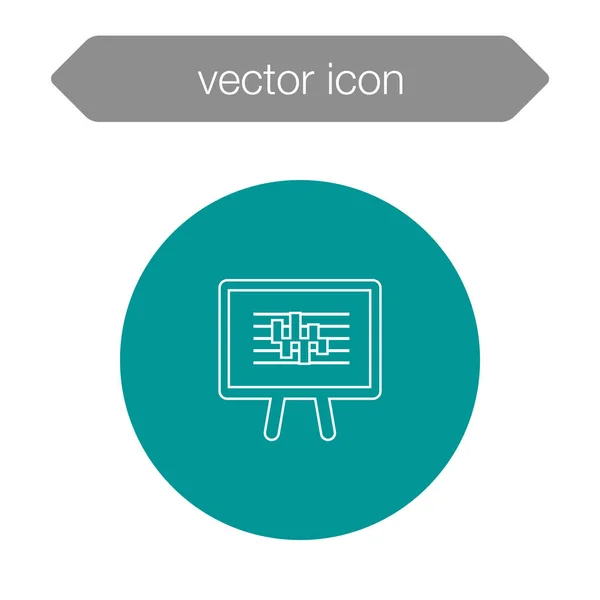 Icono del tablero de presentación — Vector de stock