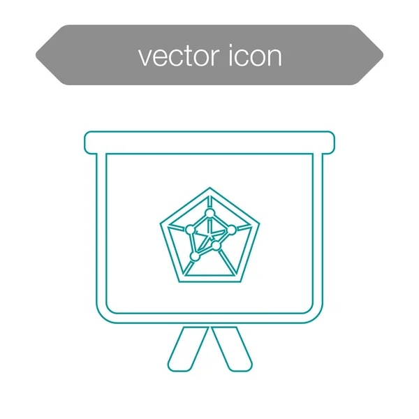 Presentatie bord pictogram — Stockvector