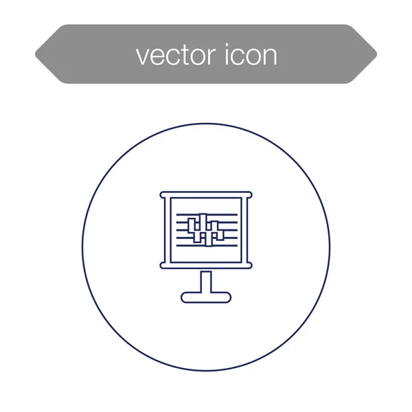 Icono del tablero de presentación — Vector de stock