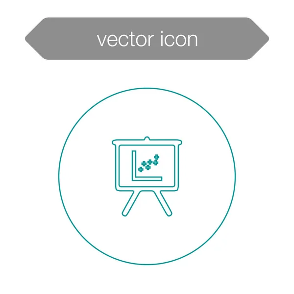 Icono del tablero de presentación — Vector de stock