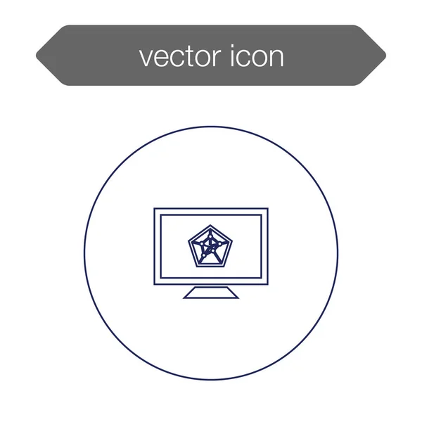 Tablero gráfico icono de presentación — Vector de stock