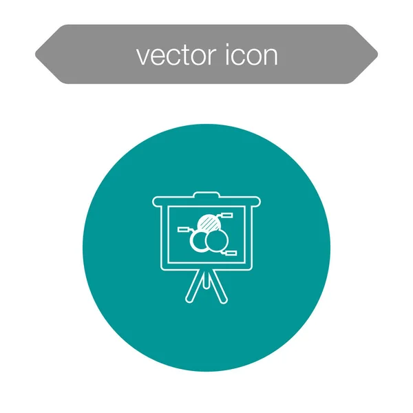 Board chart presentation icon — Stock Vector