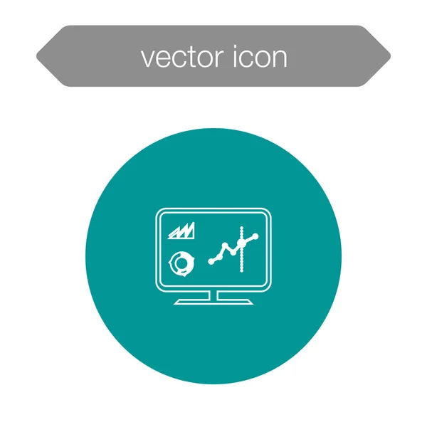 Carte graphique icône de présentation — Image vectorielle